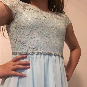 Blue knee length fancy dress